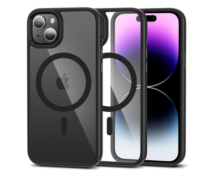 Etui do telefonów TECH-PROTECT MagMat Magsafe do iPhone 15 black/clear 9490713936467